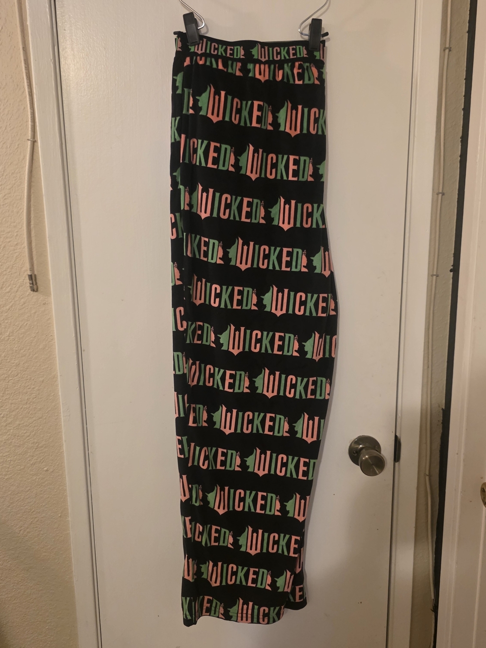 Wicked Graphic Black Lounge Pants with Pink & Green Print